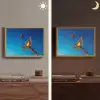 Basketbal -  Lucht - Ring Light Box met batterij (Wandlamp) middel -sfeer3