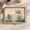 Tropisch landschap - palmbomen - Bloemen - Roze lucht Dienblad Rechthoek middel -USP_Formaat