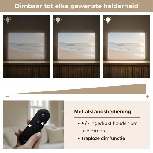 Zee - Zon - Zand Light Box met batterij (Wandlamp) middel -USP_dimbaarNL
