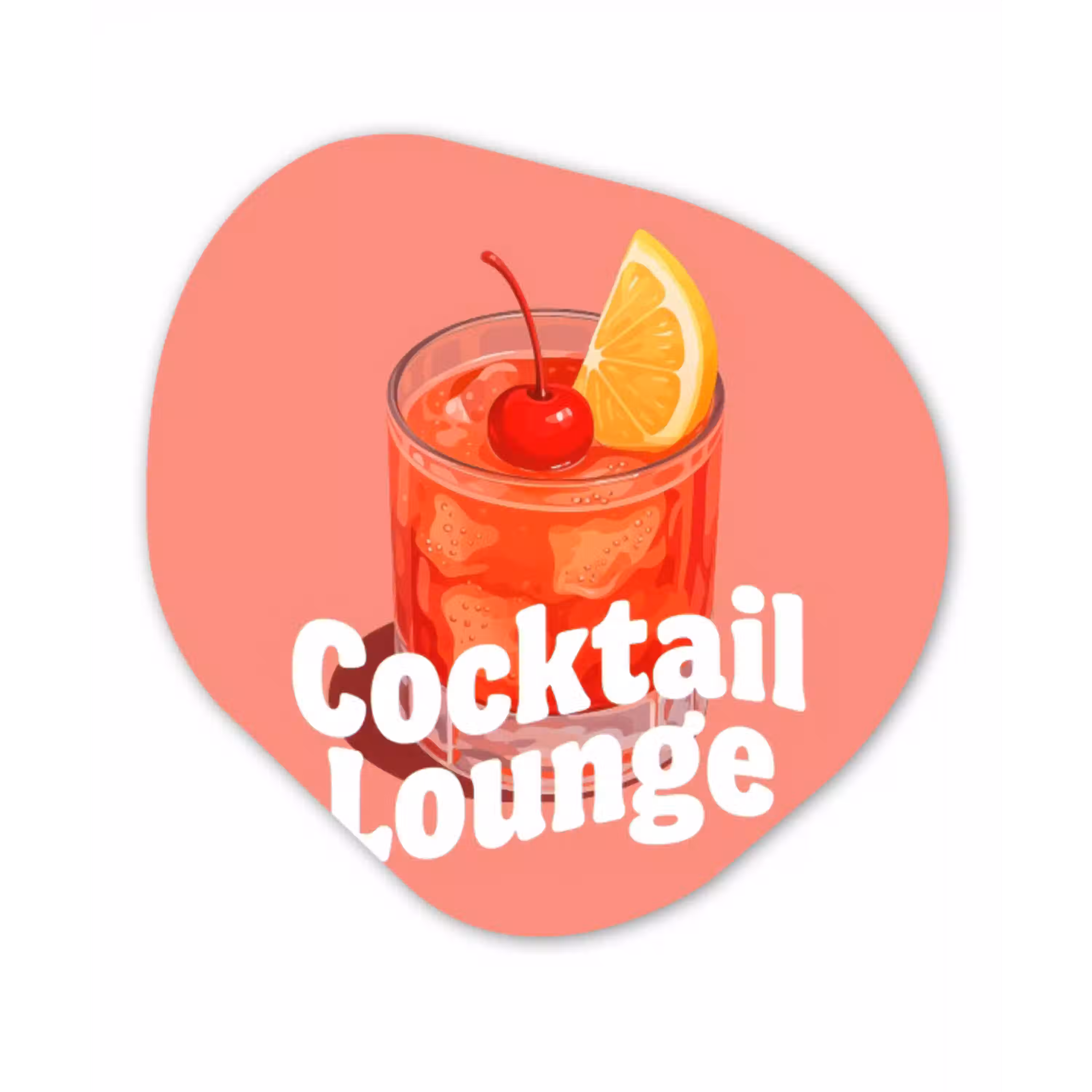Cocktail Lounge - Glas - Koraal Wandcirkel Organisch Aluminium middel -3d