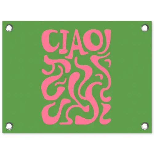 Abstract - Roze - Ciao - Vormen tuinposter los doek klein -3d