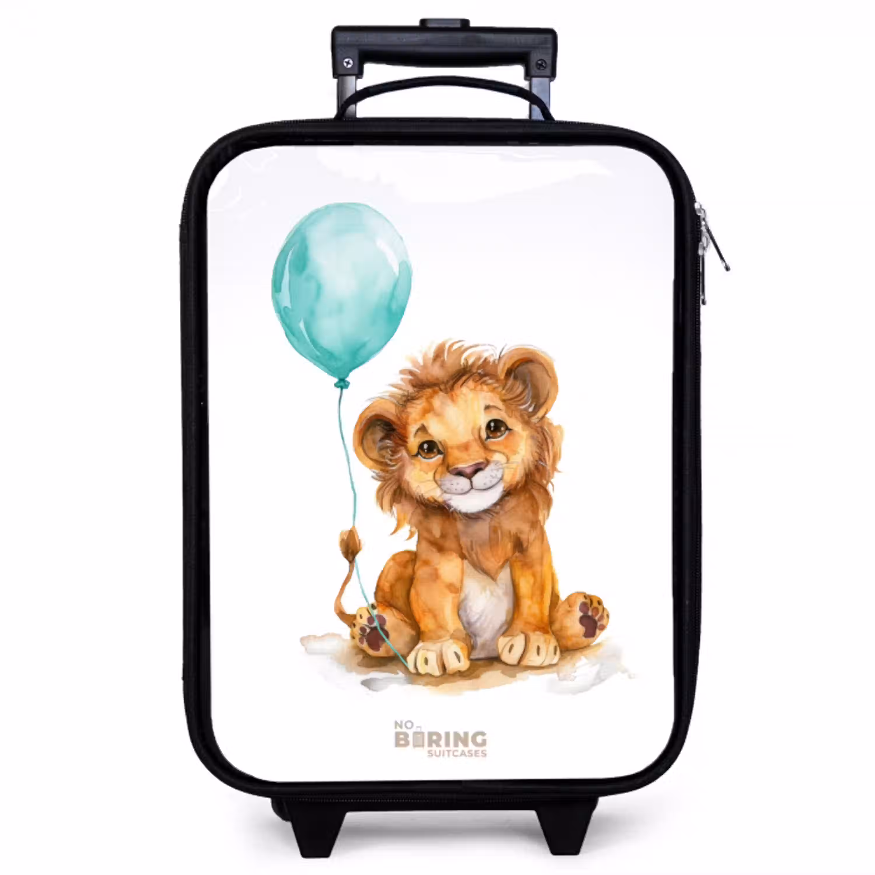 Leeuw met blauwe ballon Kinderkoffer - Zwart klein -zzz_website3d