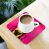 Kat - Art - Zonnebril - Roze onderzetter kurk middel -sfeer5