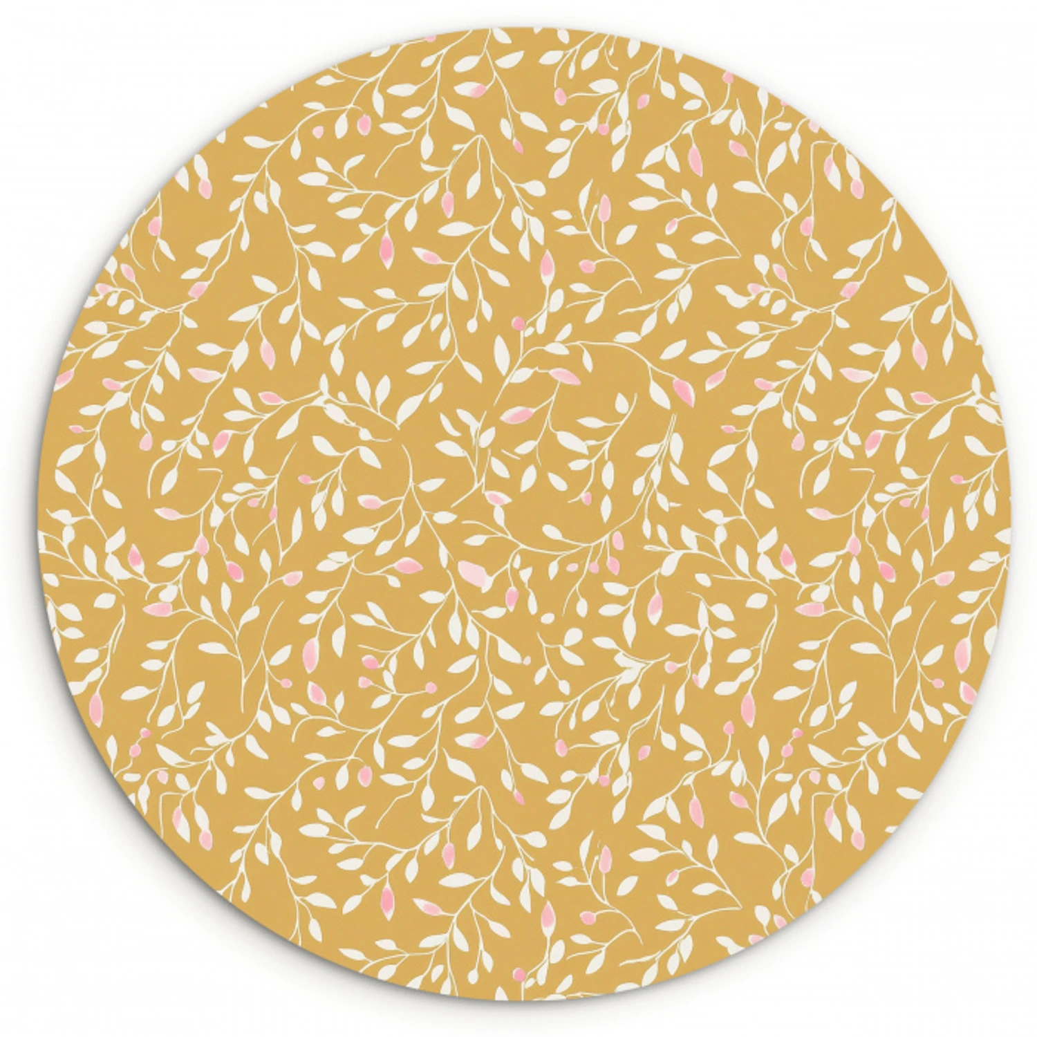 Takjes - Patroon - Oker Wandcirkel kunststof plaat 5mm dik klein 188 -3d