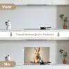 Paashaas - Pastel - Eieren keuken achterwand spatscherm klein -voor_na_NL