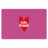 Girl power - Hart - Roze - Rood Placemat vinyl groot -zzsfeer1_Kitchenyeah-website