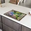 Doorkijk - Tuin - Raam - Hortensia - Bloemen Inductie beschermer vinyl 3mm klein -sfeer8