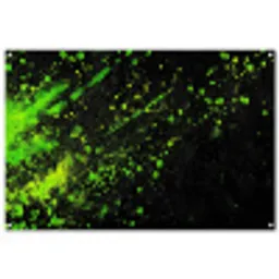 Gaming - Spetters - Groen - Chaotisch - Groen tuinposter los doek groot -3d