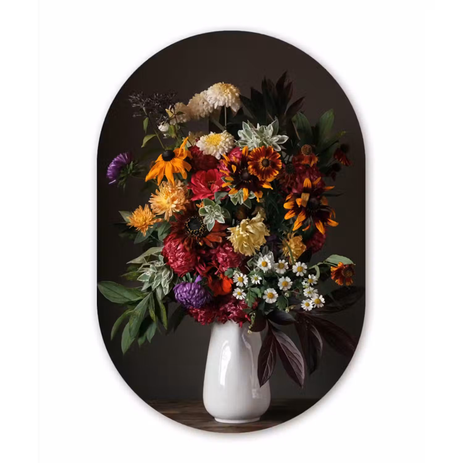 Muurovaal - Stilleven - Boeket - Kleur
