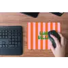 Strepen - Oranje - Verticaal - Ciao bella muismat rubber klein -toetsenbord