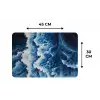 Golven - Blauw - Schuim Placemat vinyl groot -specs
