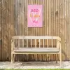Lucky - Love - Valentijn - Roze Tuinposter op houten frame 2 cm dik klein -sfeer4