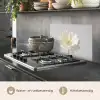 Bloem - Minimalistisch -Wit keuken achterwand spatscherm klein -usp_NL