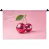 Disco - Kersen - Roze Wandkleed katoen klein -zz3d