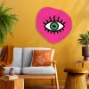 Minimalistisch - Oog - Roze Wandcirkel Organisch Aluminium middel -sfeer4