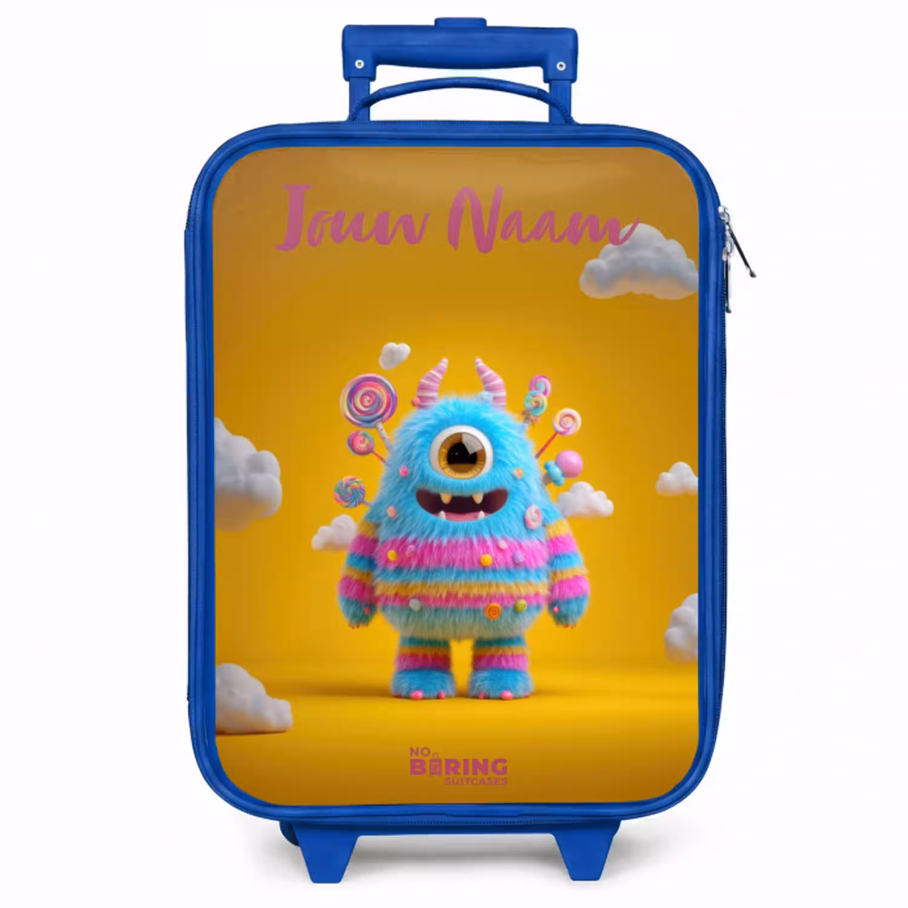 Snoep - Monster - Regenboog Kinderkoffer - Blauw klein -zzz_website3d
