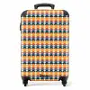 Retro disco 70s patroon kleurrijk NBS - Handbagage koffer - Kinderen Unisex middel -productfoto_recht