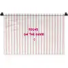 Focus on the good - Strepen - Roze - Smiley Wandkleed katoen klein -zz3d