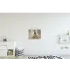 Konijn - Eieren - Kleurrijk textielposter latten blank klein -kinderkamer