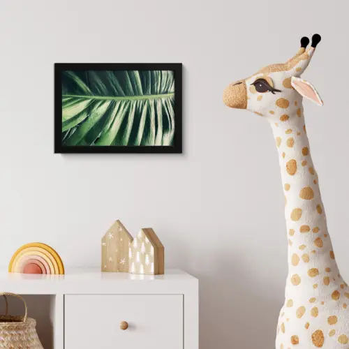 Palmblad - Tropisch - Natuur - Jungle fotolijst zwart zonder passe partout klein -usfeer4_kinderkamer
