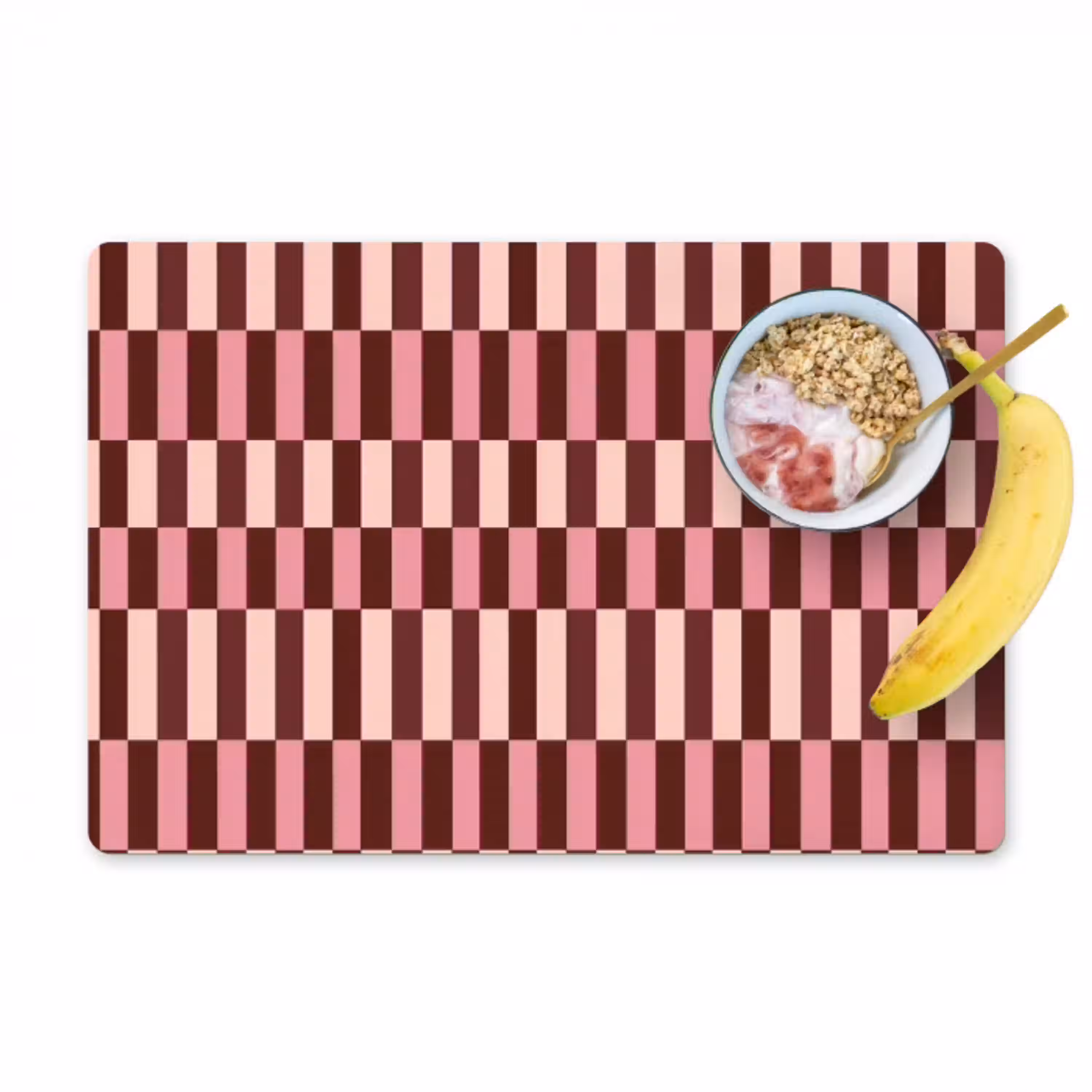 Roze - Rood - Blokjes Placemat vinyl groot 368 -zzzproduct_Kitchenyeah-website