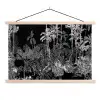 Jungle - Bomen - Bladeren - Tropical textielposter latten blank klein -3d