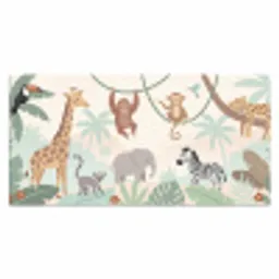 Jungle - Dieren - Groen Muismat XXL klein -3d_leeg