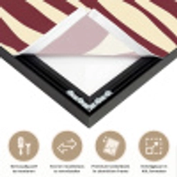 Golven - Rood - Patroon - Crème Textielframe zwart klein 947 -USP_closeupNL