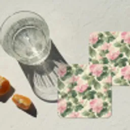 Rozen - Botanisch - Roze onderzetter kurk middel 366 -sfeer4