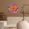 New era - Bordeaux - Zebraprint Wandcirkel behangsticker klein -sfeer1