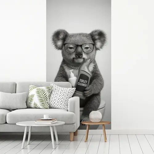 Koala - Bril - Toilet fotobehang vinyl groot -woonkamer
