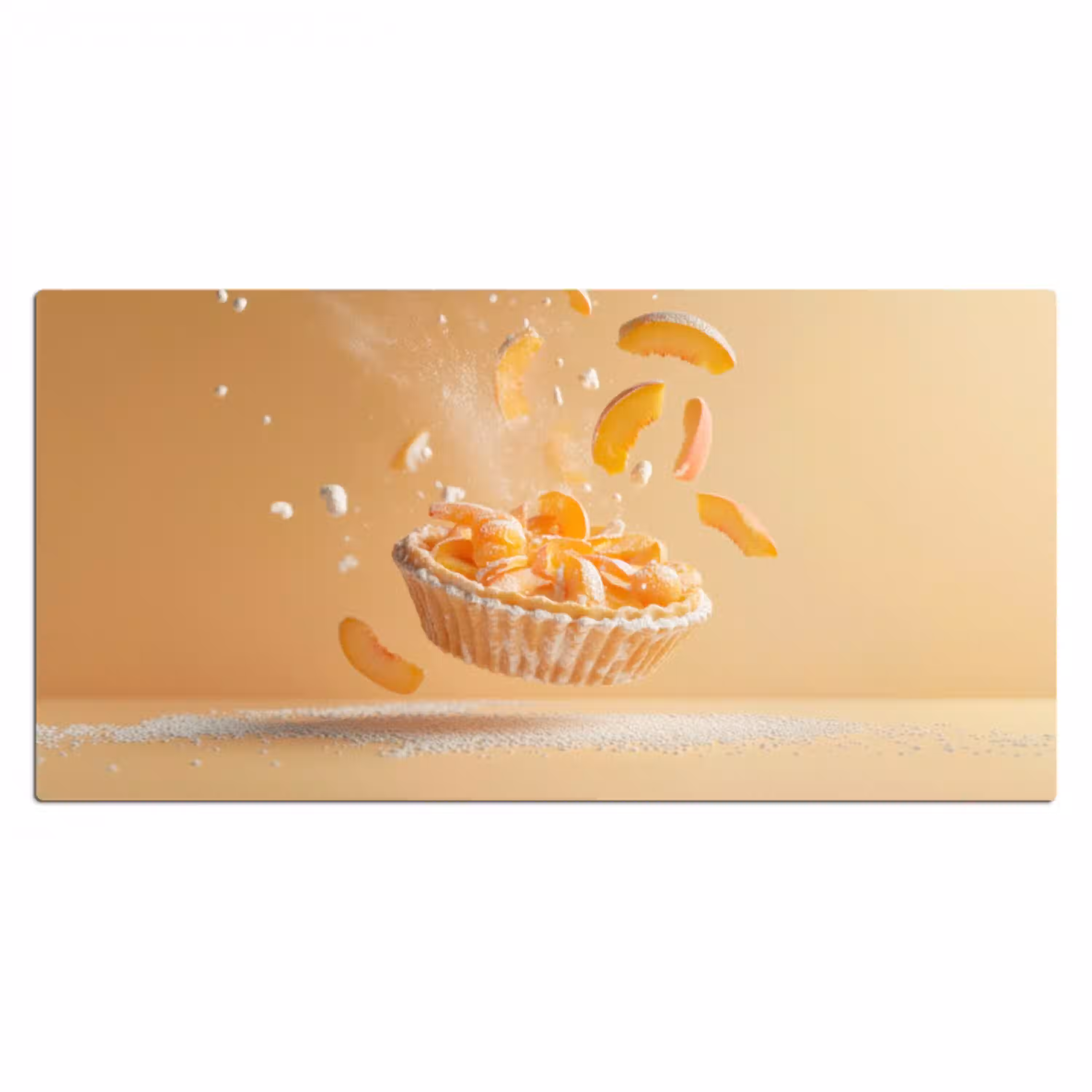 Peach - Eten - Taart - Oranje Muismat XXL klein -3d_leeg
