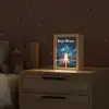 Raket - Ruimte - Blauw - Licht Light Box met kabel (Kinderlampje) klein -sfeer1_kind