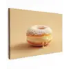 Donut - Romig - Poedersuiker - Beige Tuinposter op houten frame 2 cm dik klein -3d