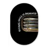 Sardines - Tekst - Vis - Blik Wandcirkel Ovaal Glas middel -3d