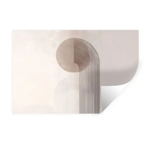 Minimalistisch - Cirkel - Lichtgrijs Muursticker klein -3d