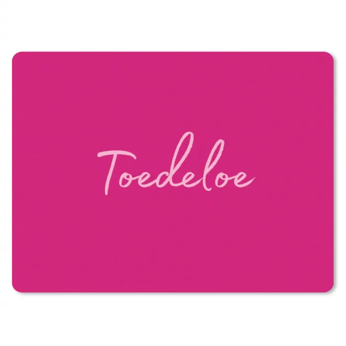 Toedeloe - Roze muismat rubber klein -3d