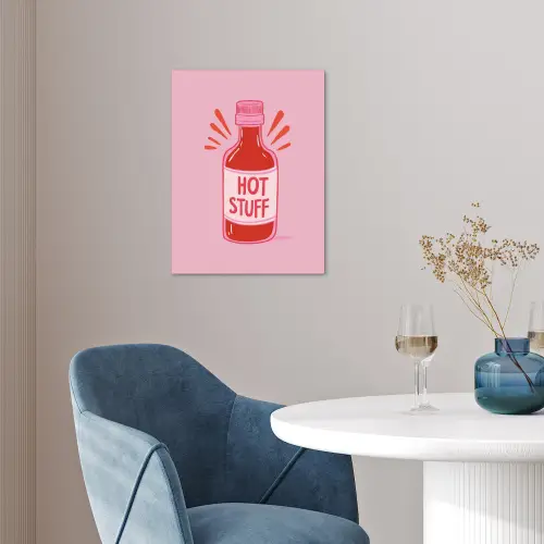 Pittig - Rood - Saus - Grafisch poster papier klein -sfeer3