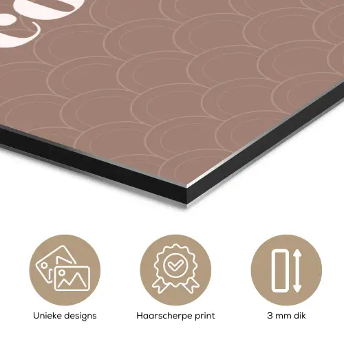 Cocktail - Tekst - Patroon - Wit aluminium wit klein -closeup_NL