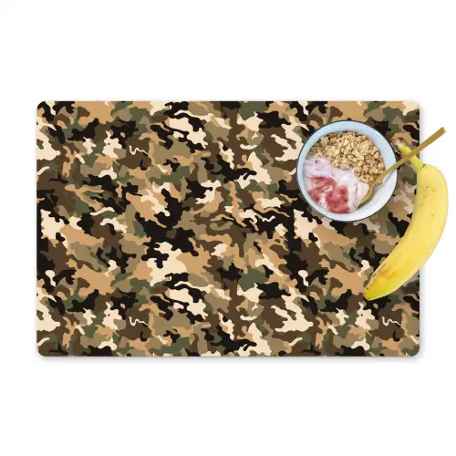 Woestijnkleur - Natuurlijk - Camouflage Placemat vinyl groot 368 -zzzproduct_Kitchenyeah-website