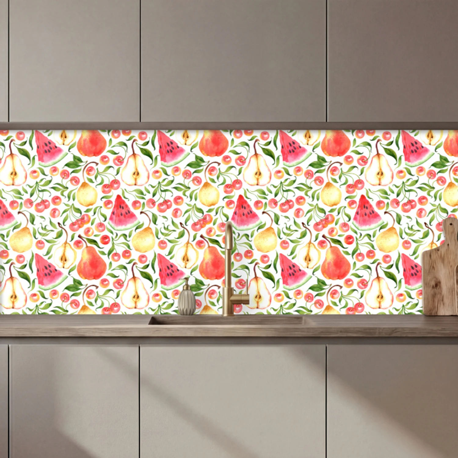 Fruit - Watermeloen - Kersen - Peer keuken achterwand 2 middel 871 zz_3dshopping