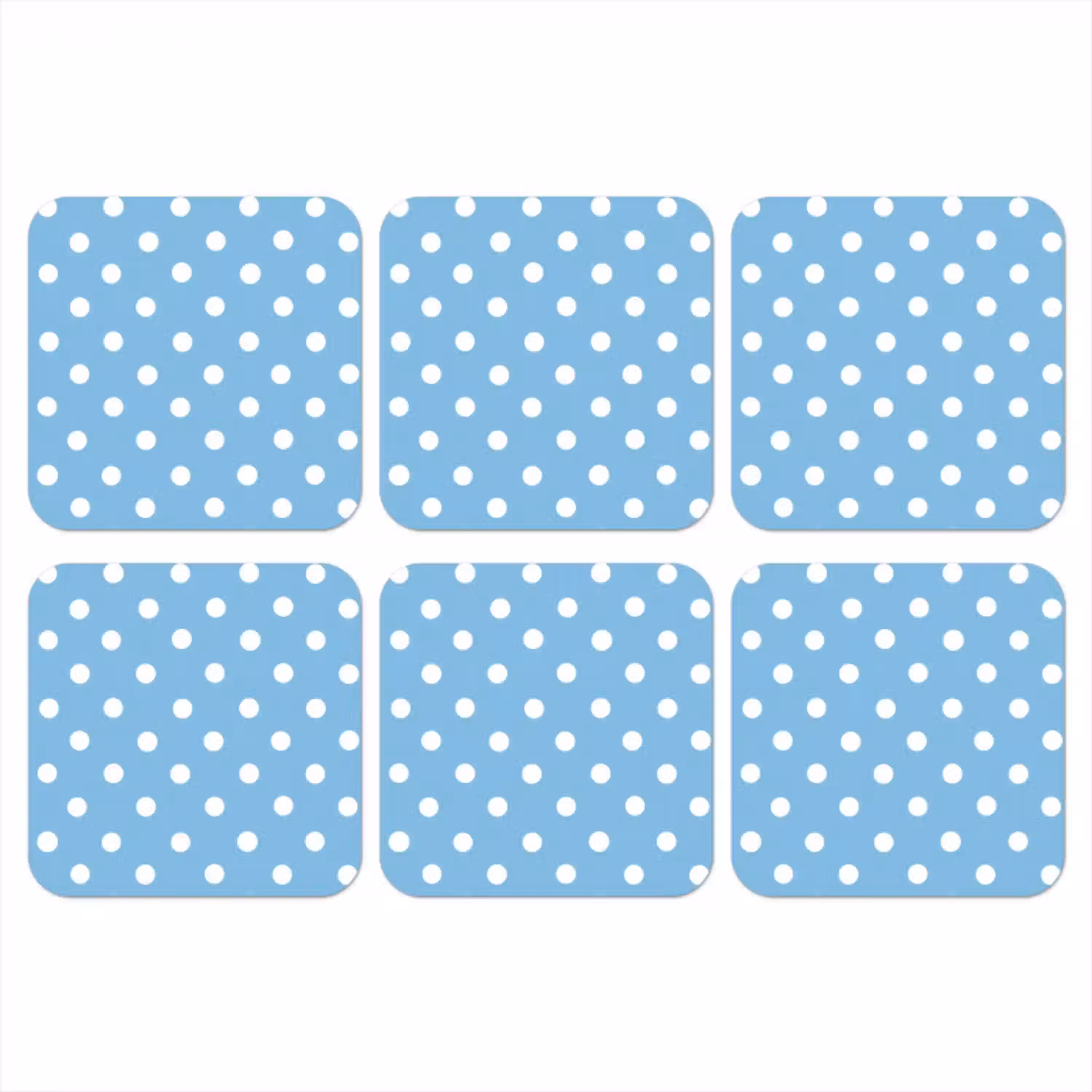 Polka - Dots - Blauw onderzetter kurk middel 366 -3d