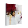 Rood - Marmer - Abstract - Goud - Modern aluminium wit klein -3d