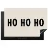 Kerstmis - Ho ho ho - Spreuken - Beige - Kerstman Inductie beschermer vinyl 3mm klein -3d
