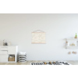 Crèmebeige - Marmer - Aders textielposter latten blank klein 122 -kinderkamer