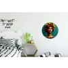 Vrouw - Hoodtooi - Tropisch - Fruit - Druiven Wandcirkel aluminium klein -kinderkamer