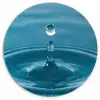 Waterdruppel - Water - Oppervlakte Wandcirkel kunststof plaat 5mm dik klein -3d