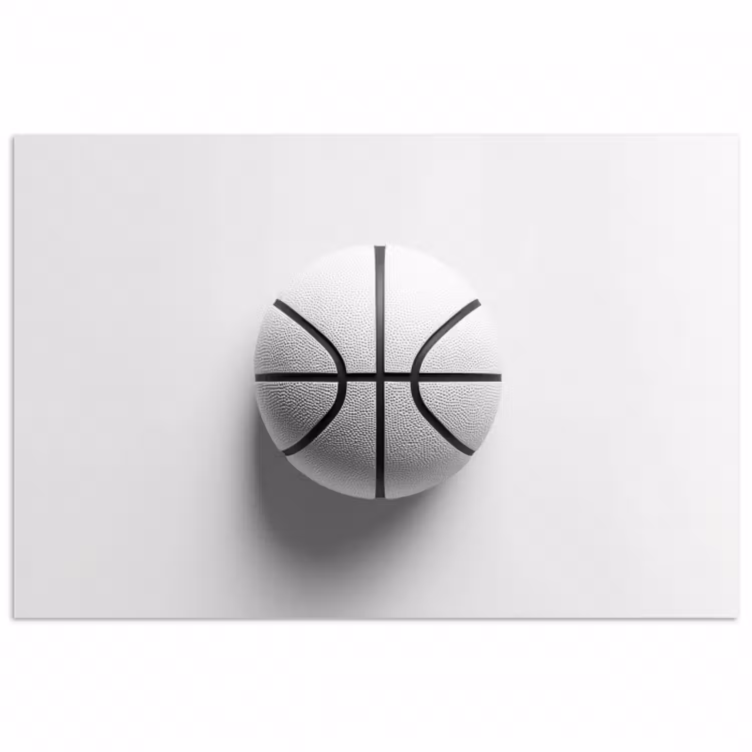 Poster - Basketball - Weiß - Schatten - Linien