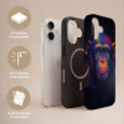 Kleurrijk - Aap - Abstract Toughcase MagSafe Apple iPhone 17 klein -USP_Lagen_DE