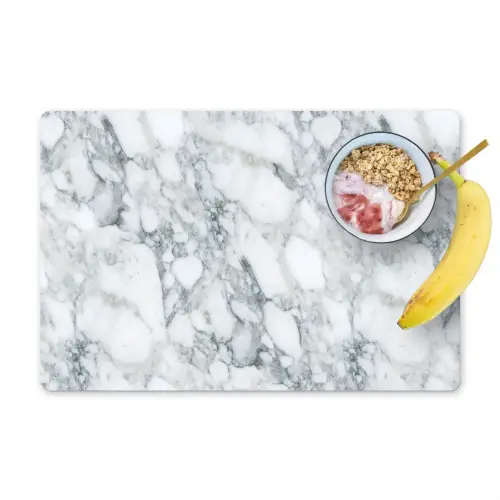 Mozaïek - Marmer - Wit - Onregelmatig Placemat vinyl groot 368 -zzzproduct_Kitchenyeah-website